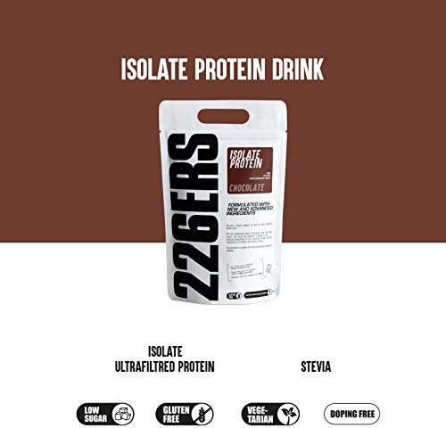 226ERS Isolate Protein - Proteína de Aislado de Suero de Leche Ultrafiltrada, Proteína en Polvo Baja en Azúcar y Sin Gluten, Chocolate - 1000 gr