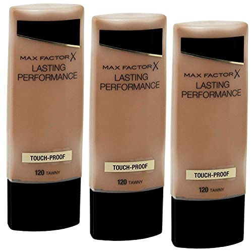 3 x Max Factor Lasting Performance Touch Proof Foundation 35ml - 120 Tawny