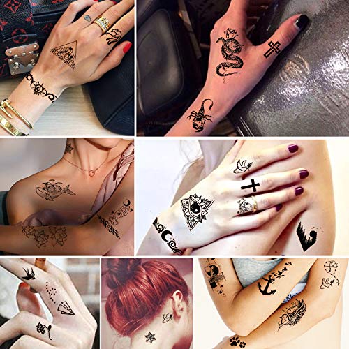 40 Hojas Gran Colección de Flores Sexy Tatuajes Temporales Impermeables que Duran un Tatuaje Falso para Mujeres y Niñas.