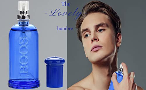 50 ml Eau de Toilette, Agua de tocador Perfume de Colonia Clásico para Hombre, Perfume Sexy de Tentaciones de Caballero Maduro de larga duración(azul)