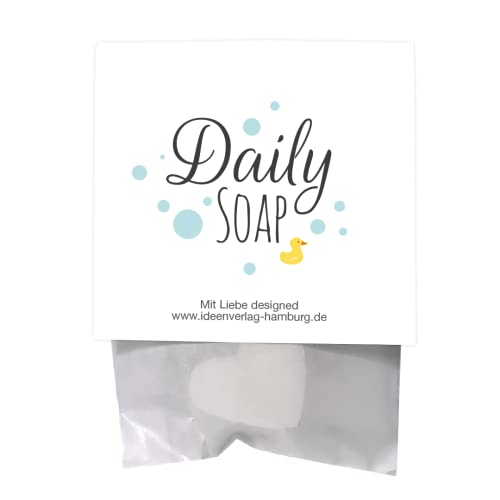 8 jabones "Daily Soap" sin aceite de palma, de leche de oveja, para regalo de cumpleaños infantiles, bienvenida, bolsas de regalo, jabón para niños, jabón con leche de oveja.