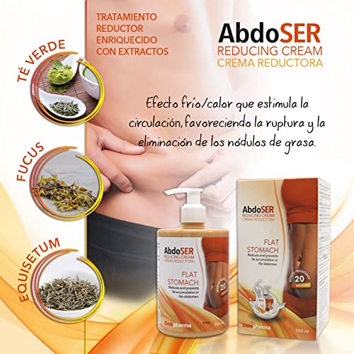 ABDOSER CREMA REDUCTORA - Revolucionaria crema reductora 500 ml - Reduce y previene la acumulación de grasa en el abdomen - *Mejor crema reductora abdominal 2022* - Resultados en 20 dias