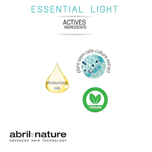 abril et nature - Instant Mask Essential Light - Mascarilla Hidratante para el Cabello - 200 ml - Para Cabellos Finos y Delicados - Tratamiento Capilar con Células Madre - Producto Vegano