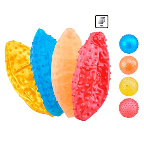 Acan Solmar - Pelota Hinchable de Goma perfumada con Pinchos, balón Inflable para niños, Juegos, Ejercicio Infantil, Piscina, Playa, jardín, 23 cm