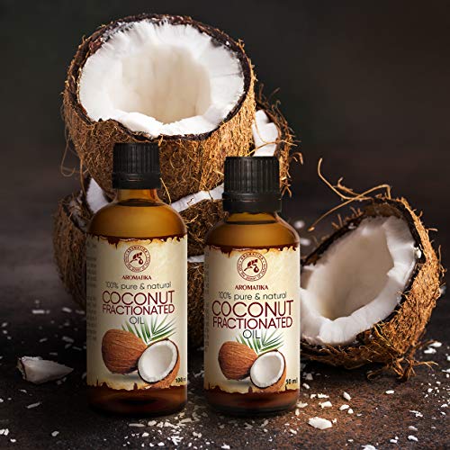 Aceite de Coco Fraccionado 100ml - Cocos Nucifera Oil - Germany - 100% Puro y Natural - Grandes Beneficios para la Piel - Cabello - Excelente con Aceite Esencial - Aromaterapia - SPA - Baño - Masaje