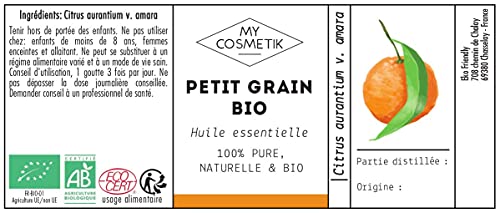 Aceite esencial de Petit Grain orgánico - MY COSMETIK - 10 ml