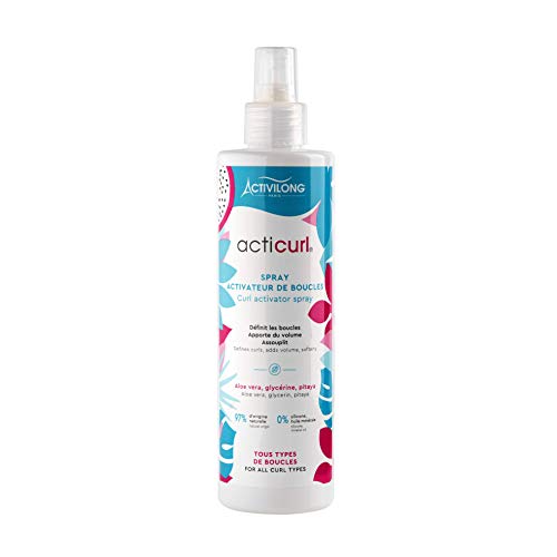 Activilong Spray activador de rizos para cabello rizado y ondulado Acticurl Aloe Vera Glicerina Pitaya 250 ml