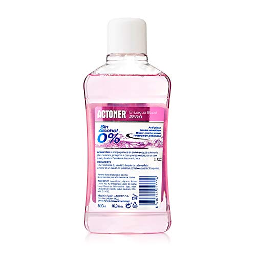 Actoner, Enjuague Bucal Sin Alcohol, Encías Sensibles, 500 ml, 1 unidad