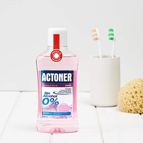 Actoner, Enjuague Bucal Sin Alcohol, Encías Sensibles, 500 ml, 1 unidad