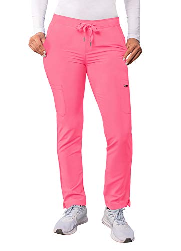 Adar Adición Fregar por Mujeres - Flaca Pierna Cargamento Cordón Fregar Pantalones - A6104P - Rosa Azalea - M