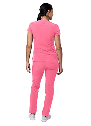 Adar Uniforme médico para Mujer Casaca Cuello en V Pantalones médicos Skinny - A9200 - Azalea Pink - XS