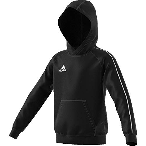 adidas CORE18 Hoody Y Sudadera, Unisex Niños, Negro/Blanco, 140