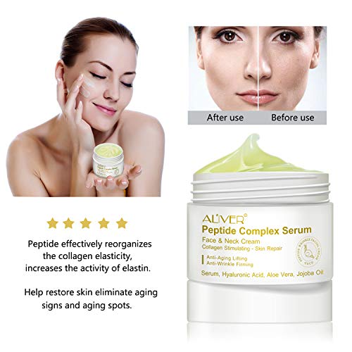 Advanced tensor crema hidratante, 2 paquetes crema reafirmante extra para contornos de cara, cuello re-support & décolleté-Anti-Aging, arrugas, hidratación reduce los signos de envejecimiento