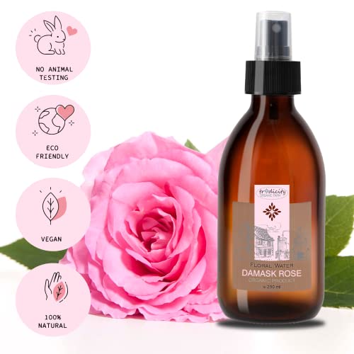 Agua de Rosa de Bulgaria Bio · Hidrolato de Rosas Ecologico · Agua Rosas Piel Seca, Sensible y Madura · Agua de Rosas Corporal · Hidrolato Natural Antiedad - 250 ml