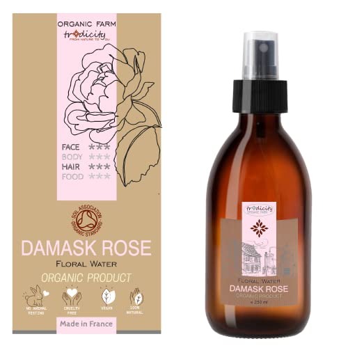 Agua de Rosa de Bulgaria Bio · Hidrolato de Rosas Ecologico · Agua Rosas Piel Seca, Sensible y Madura · Agua de Rosas Corporal · Hidrolato Natural Antiedad - 250 ml