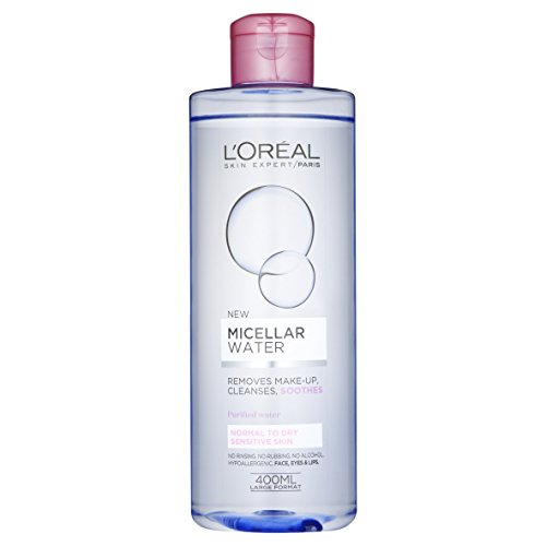 Agua micelar L 'Oreal Paris para piel sensible, normal y seca 400 ml