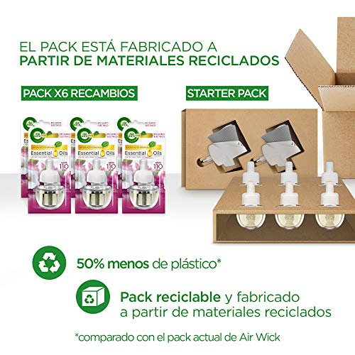 Air Wick Eléctrico Megapack - Ambientador, esencia para casa con aroma a Lirio de Luna - 2 aparatos + 6 recambios