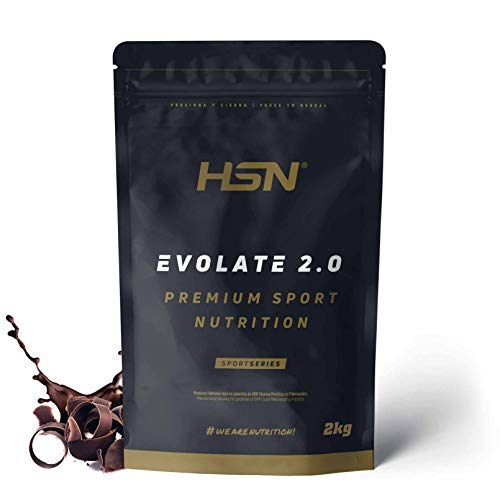 Aislado de Proteína de Suero de HSN Evolate 2.0 | Sabor Chocolate 2 Kg = 67 Tomas | Whey Protein Isolate para Ganar Masa Muscular | No-GMO, Vegetariano, Sin Gluten ni Soja