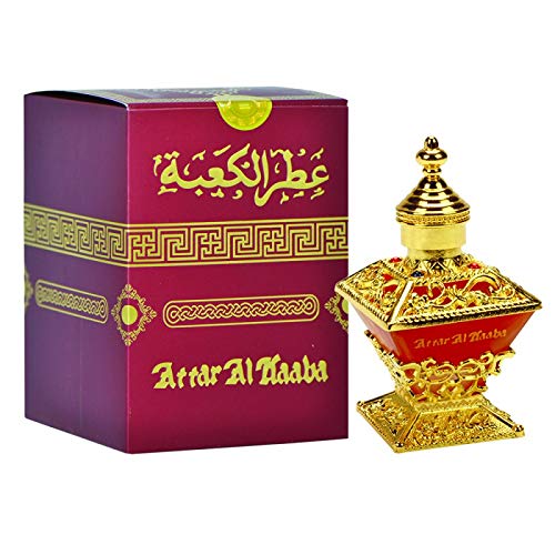 Al Haramain Attar Al Kaaba - - Arabian Designer Therapeutic Essential Perfume Oil Fragrance - Long Lasting Attar / Itar / Ittar - Alcohol Free - for Men and Women - hombre y mujer - Exquisite glass bottle by Haramain