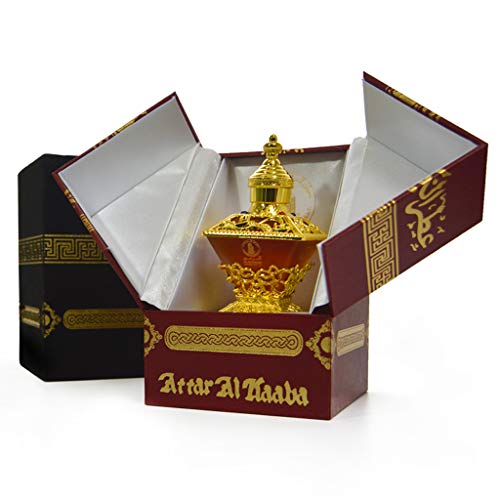 Al Haramain Attar Al Kaaba - - Arabian Designer Therapeutic Essential Perfume Oil Fragrance - Long Lasting Attar / Itar / Ittar - Alcohol Free - for Men and Women - hombre y mujer - Exquisite glass bottle by Haramain