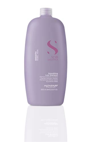 AlfaParf Semi De Lino Smooth Champú Alisador Cabello Rebelde, color Cranberry