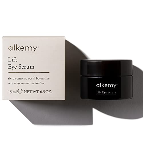 ALKEMY Crema Contorno de Ojos – Cosmética natural - para Bolsas debajo de los ojos y Ojeras – efecto Botox-like con Ácido Hialurónico - Crema Antiarrugas Dermatológicamente Testado – LIFT EYE SERUM