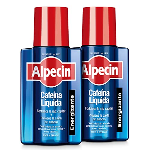 Alpecin Cafeina Liquida 2x 200 ml | Locion anticaida cabello hombre | Tratamiento para caida de pelo hombre | Tratamientos contra alopecia areata androgenetica | Producto para evitar caida pelo