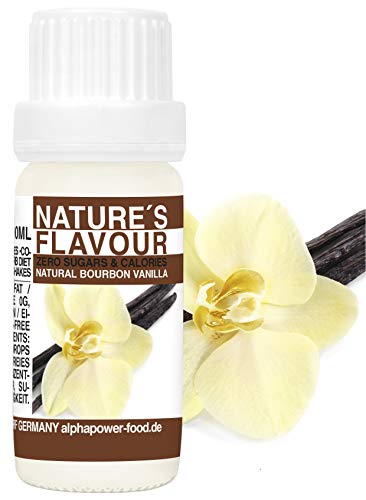 ALPHAPOWER FOOD Aromas alimentarios por repostería y bebidas I 10ml Vegano, Vainilla - Vanilla Bourbon 100% naturales con Sabor Premium I saborizante sin azucar - Flavdrops, Flavor Drops liquida