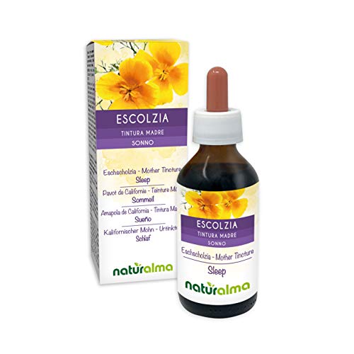 Amapola de California (Eschscholzia californica) hierba Tintura Madre sin alcohol Naturalma | Extracto líquido gotas 100 ml | Complemento alimenticio | Vegano