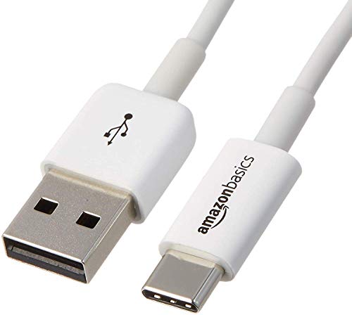 Amazon Basics - Cable USB tipo C a USB-A 2.0 macho (1.8 m), color blanco