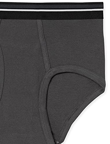 Amazon Essentials 7-Pack Tag-Free Briefs Braguita, Negro (Black/Heather Grey), Small