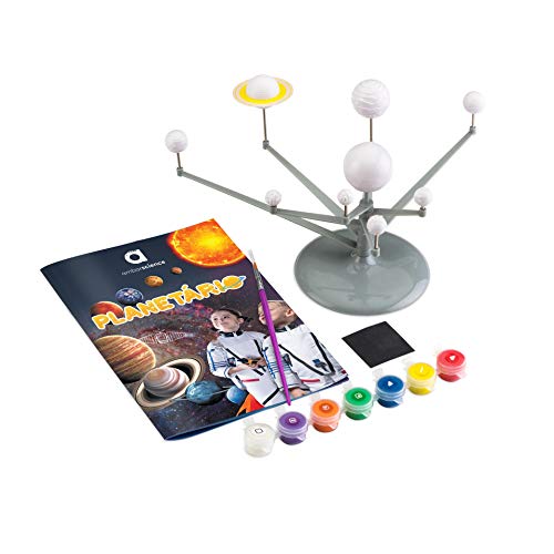 ambarscience- Planetario - Juguete Stem Educativo y DIY para Construir e Pintar el Sistema Solar 3D, para niños 6+. (Ambar Passion S.A. 108000120017)