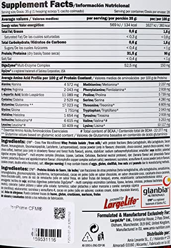 AMIX- Proteína Isolada, Isoprime CFM, Aislado de Proteína de Suero, Sabor Vainilla, Ayuda a la Recuperación Muscular, Proteína de Suero de Alta Pureza, 1 Kg