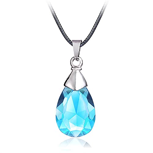 Anime Joyería Periférica Sword Art Online Yui Corazón Azul Transparente Negro Cuerda Colgante Collar Colgante Hombres Y Mujeres Accesorios De Joyería