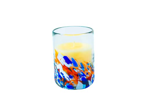 ANTONI BARCELONA Vela Decorativa Velas en Vaso Vidrio de Cera Soja Natural Aromaterapia Vainilla Perfumada Cristal Reciclado Artesanal 35 Horas Aromática para Hogar y Regalos