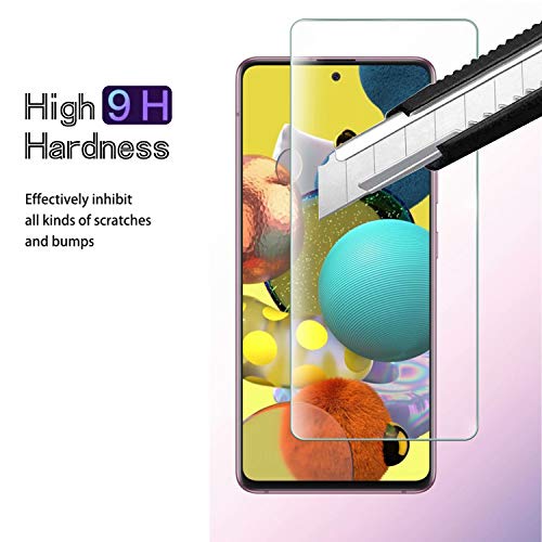 AOKUMA Protector de Pantalla para Samsung Galaxy A51, [2 Unidades] Cristal Templado para Samsung Galaxy A51 Fácil Instalación, Sin Burbujas, Alta Definicion, 9H Dureza, Anti-Arañazos