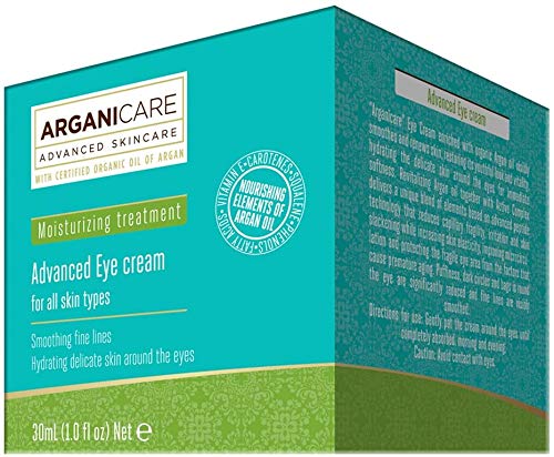 Arganicare Skincare Advanced Eye Cream - Crema Contorno de Ojos. Todo Tipo de Pieles - Reduce Bolsas, Ojeras y Arrugas Con Aceite de Argán - 30 ml