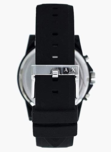 Armani Exchange Reloj Cronógrafo Armani Exchange para Hombre, Reloj de Silicona, Tamaño de Caja 44 mm, Negro