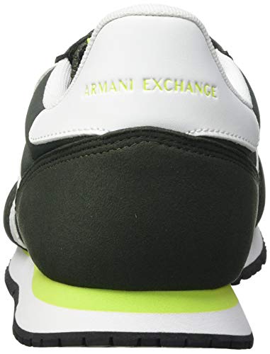 Armani Exchange Rio Retro Running, Zapatillas Hombre, Fango Off White, 45 EU