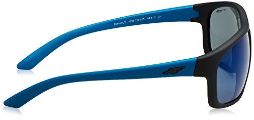 Arnette 0AN4225 237825 64 Gafas de Sol, Negro (Fuzzy Black/Greenmirrorlightbluee), Unisex-Adulto