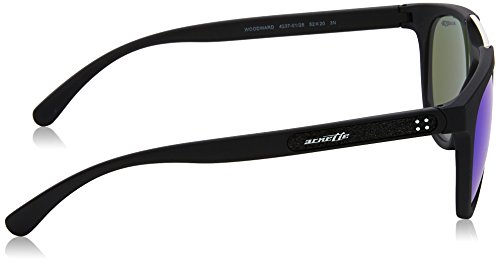 Arnette Woodward, Gafas de Sol para Hombre, Negro (Matte Black 01/25), 52