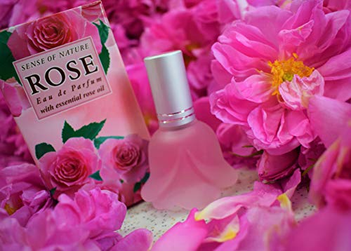 Aroma Essence, perfume de rosa de amor carismático del Valle de Rosas, de larga duración, aroma romántico fresco enriquecido con aceite de rosa de damascena, 12 ml