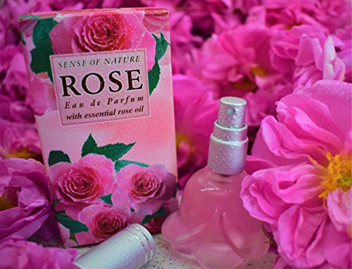 Aroma Essence, perfume de rosa de amor carismático del Valle de Rosas, de larga duración, aroma romántico fresco enriquecido con aceite de rosa de damascena, 12 ml