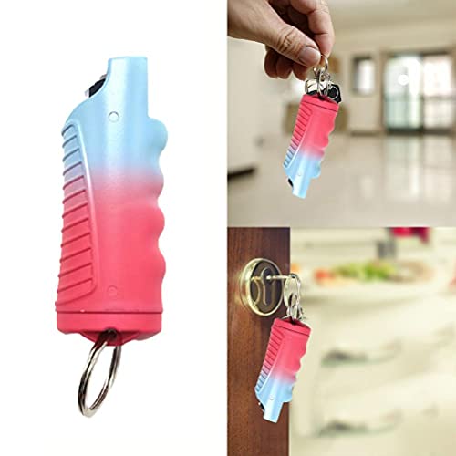 Asotagi Llavero de spray de pimienta de 20 ml Funda protectora de plástico para mujer, accesorios de coche, estuche portátil con liberación rápida