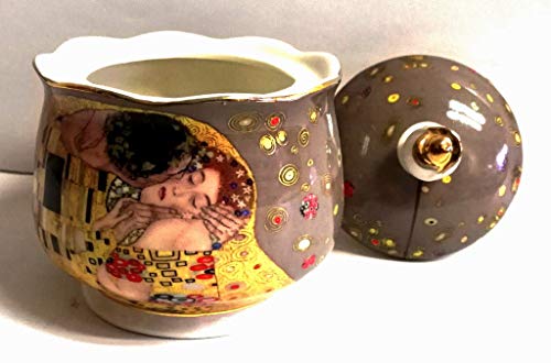 Atelier Harmony Gustav Klimt - Juego de café (9 piezas, porcelana), diseño de El beso