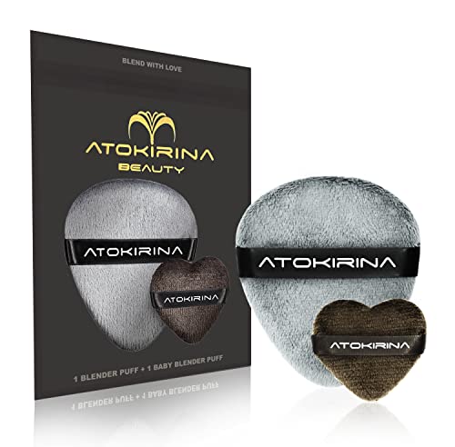 ATOKIRINA Blender Puff 2.0 - Beauty Blender Nueva versión Aplicadores de maquillaje Base diseñada para un maquillaje perfecto Juego de belleza profesional Sin látex Tela súper suave Bordes suaves