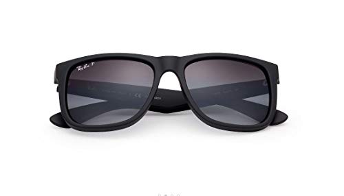 Auténtico Ray-ban Justin RB 4165 622/T3 55mm Caucho Negro/Gris Gradient Polarizado