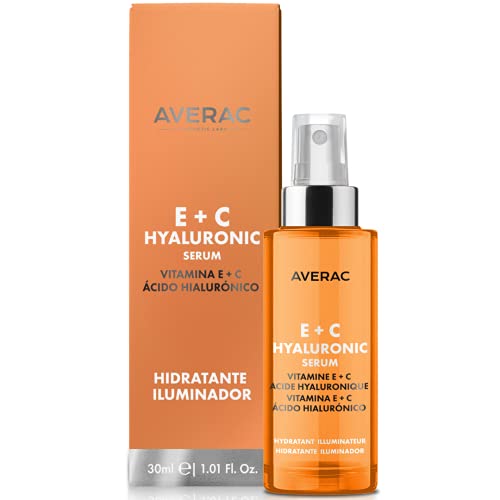 Averac Cosmetic Sérum E+c Hyaluronic – Sérum Facial Iluminador y Antioxidante Con Vitamina E Y C Y Ácido Hialurónico, 30 ml