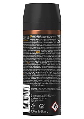 AXE Desodorante Bodyspray Dark Temptation - Pack de 3 x 150 ml (Total: 450 ml)