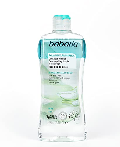 Babaria – Agua Micelar Bifásica con Aloe Vera para pieles normales/mixtas - 400 ml